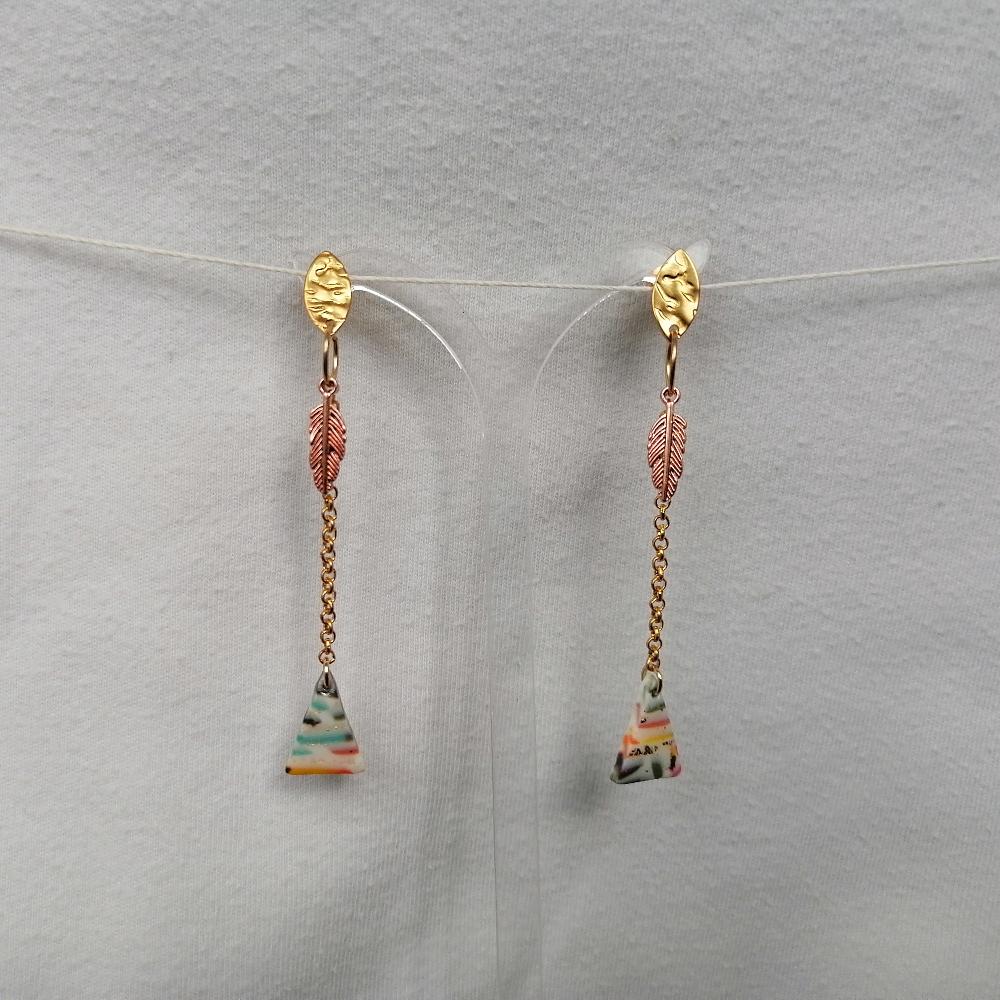 Boucle d'oreille _ "Coup de crayon" 3c