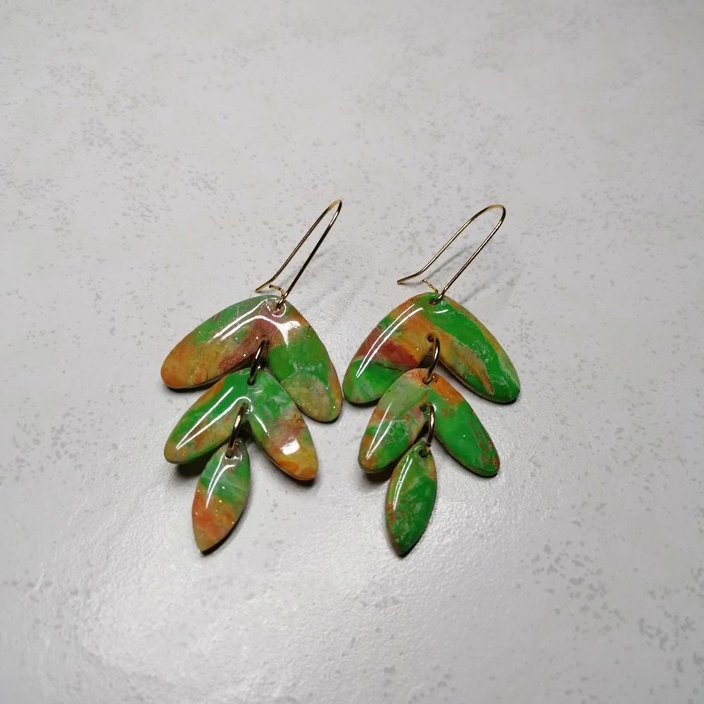 Boucle d'oreille _ "Douceurs Automnales" 3b