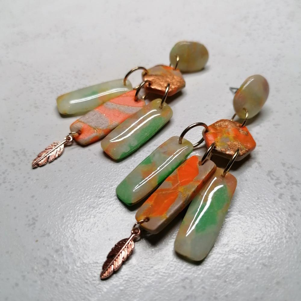 Boucle d'oreille _ "Douceurs Automnales" 6b