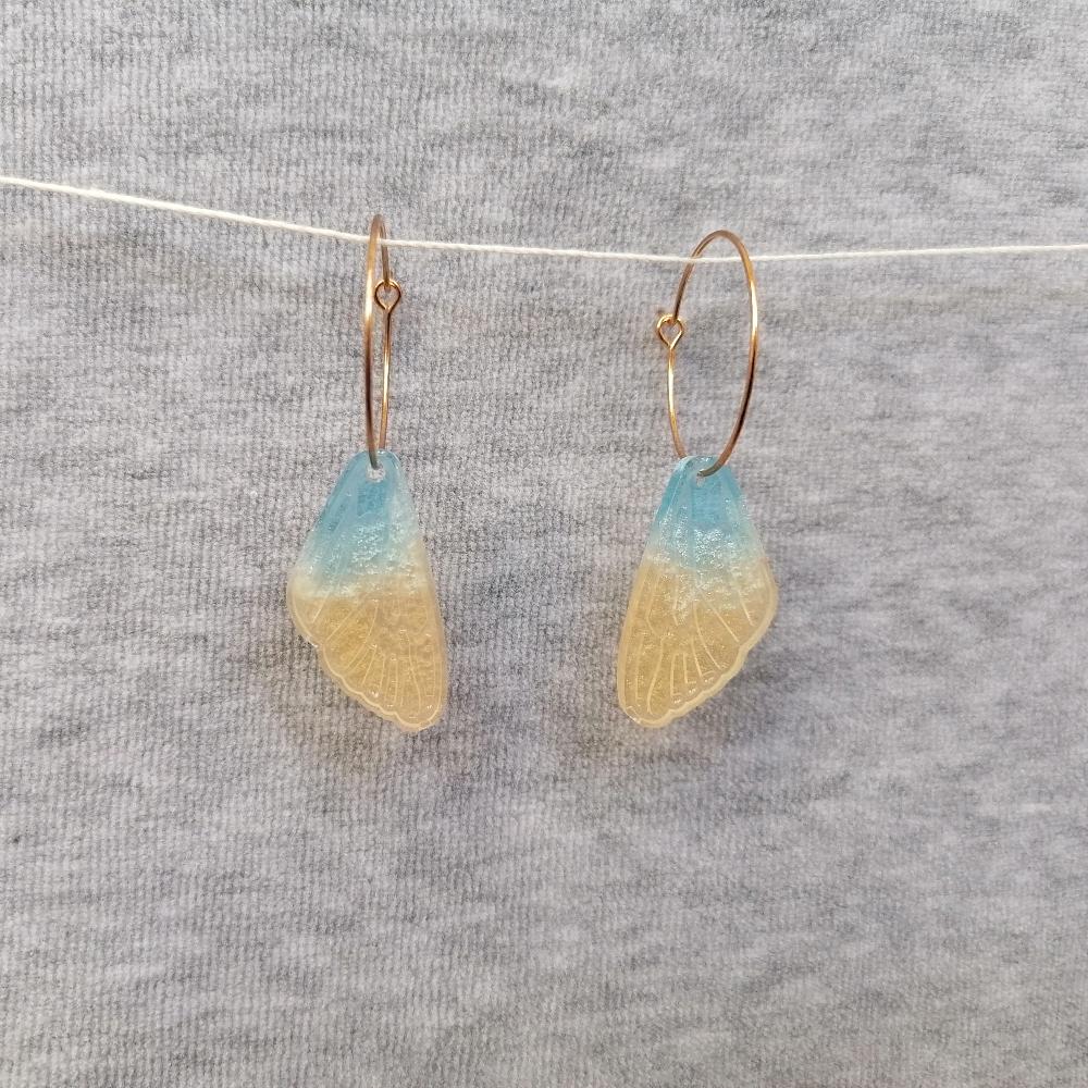 Boucle d'oreille _ "Entre Terre & Mer" 2c