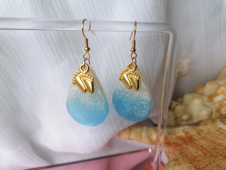 Boucle d'oreille résine