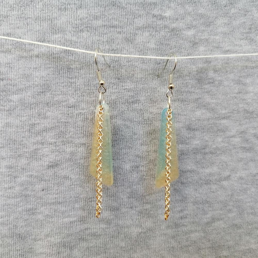 Boucle d'oreille _ "Entre Terre & Mer" 5c