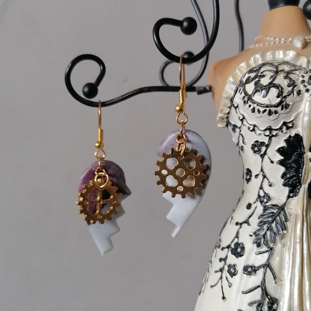 Boucle d'oreille - "Inspiration du moment" Dorés