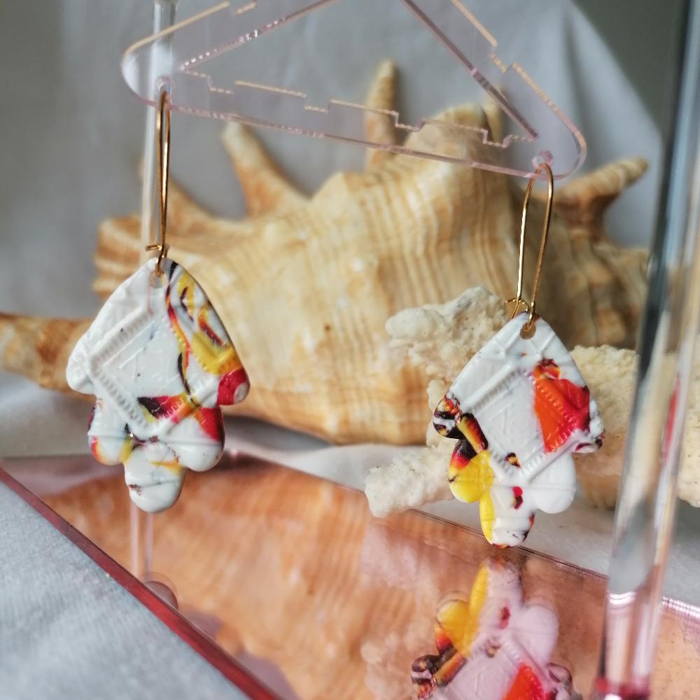 Boucle d'oreille _ "Terre de feu" 11a