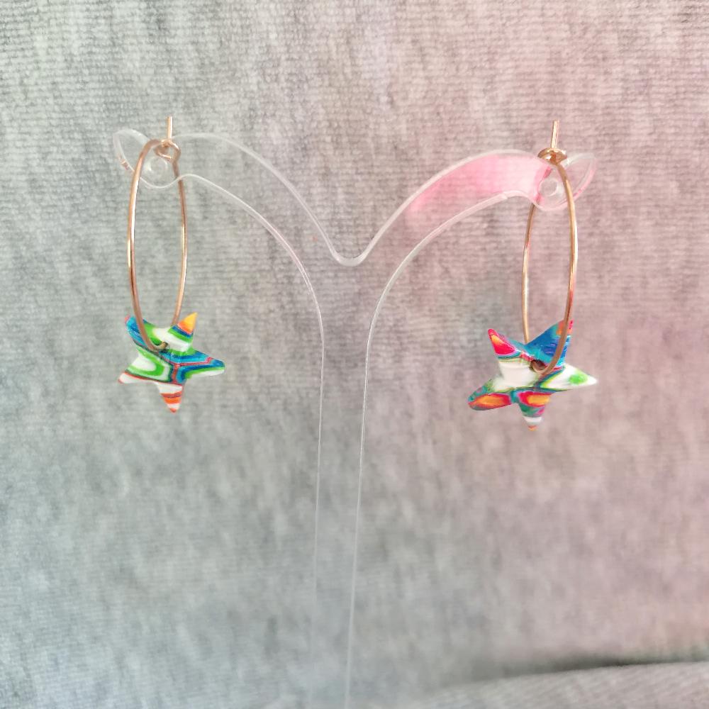 Boucle d'oreille - "Inspiration du moment" Etoile 2c