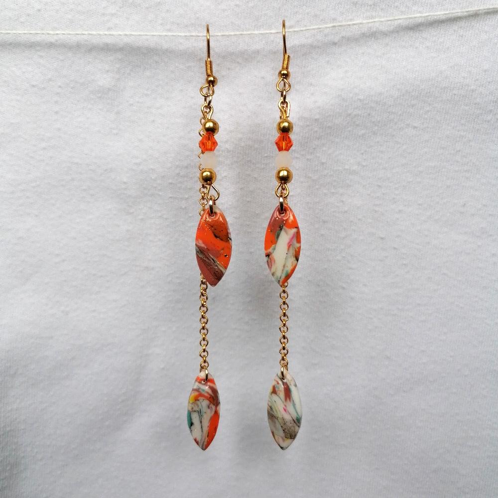 Boucle d'oreille _ "Matin d'Automne" 3c