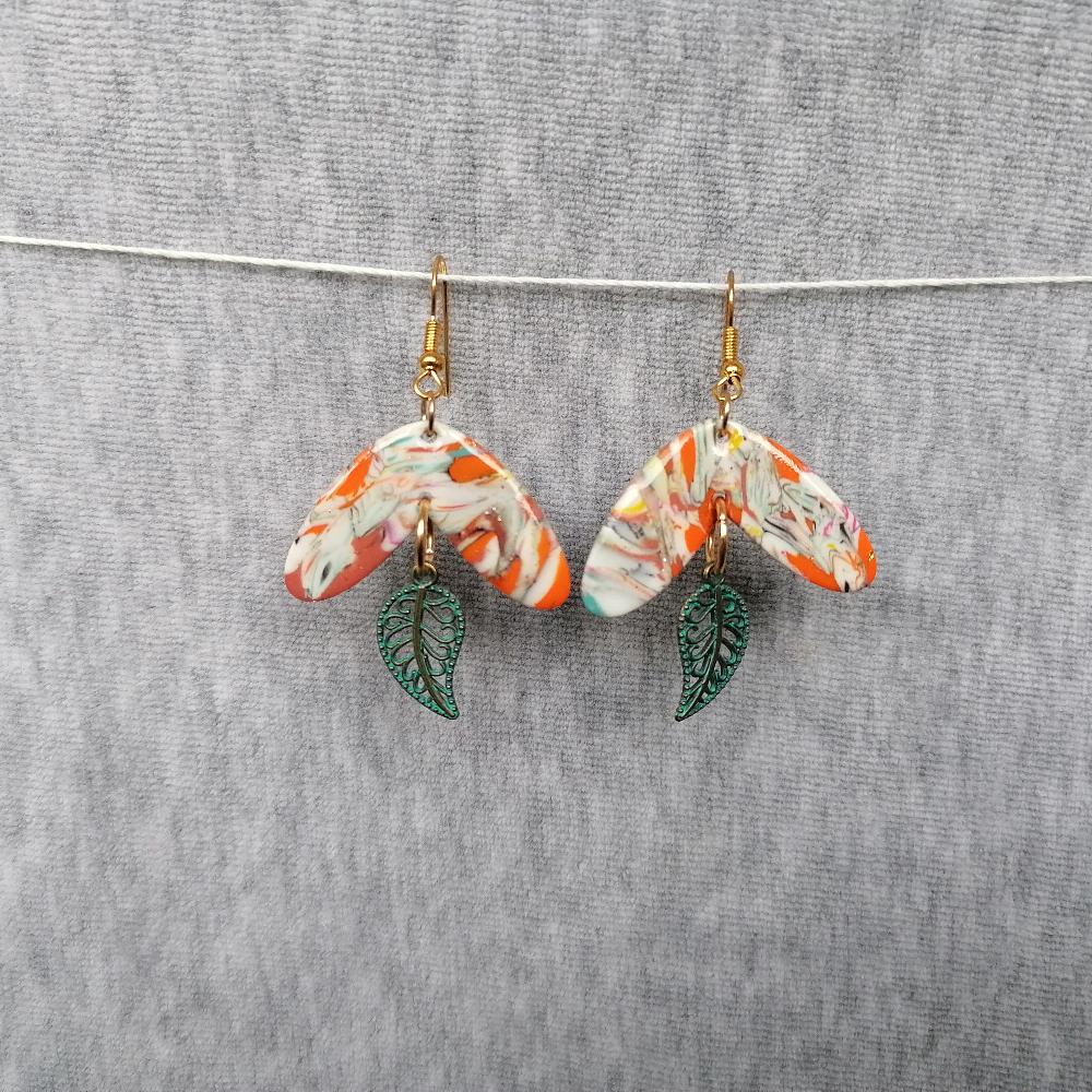 Boucle d'oreille _ "Matin d'Automne" 4b
