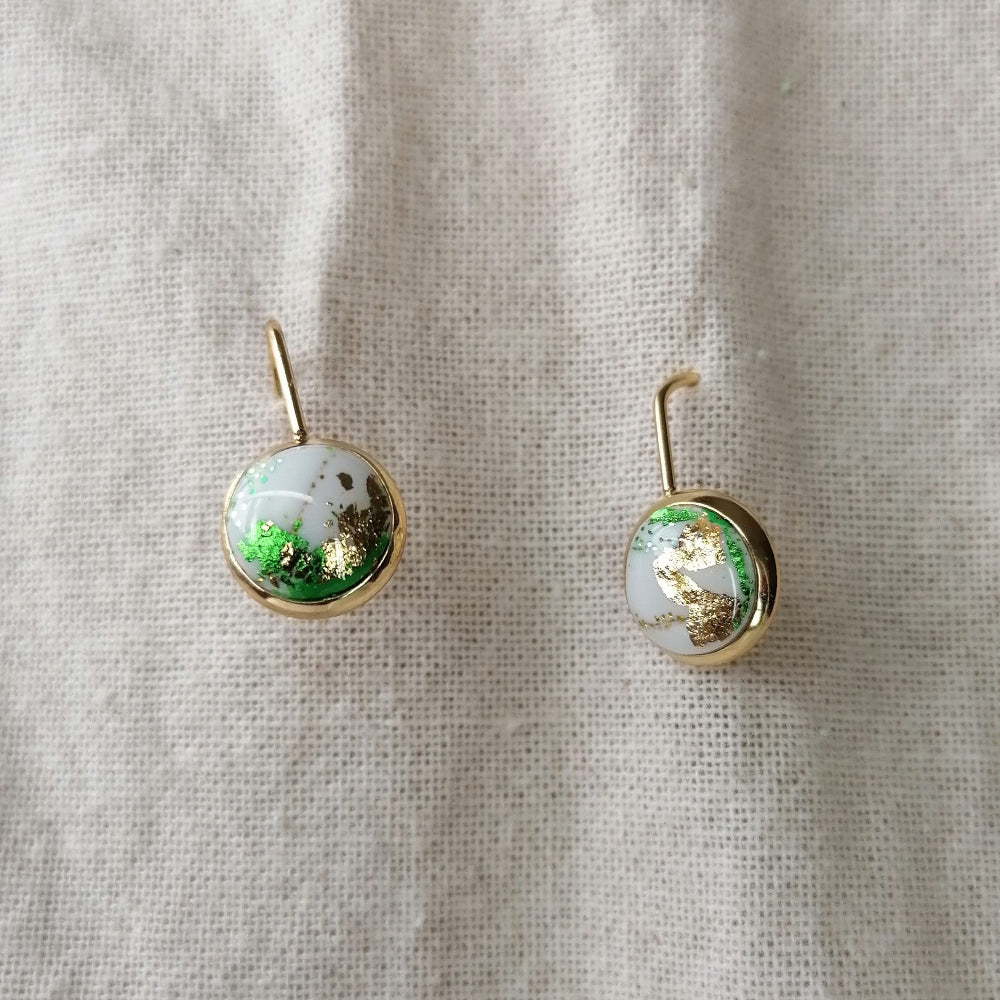 Boucle d'oreille polymère - Saint Patrick 1c