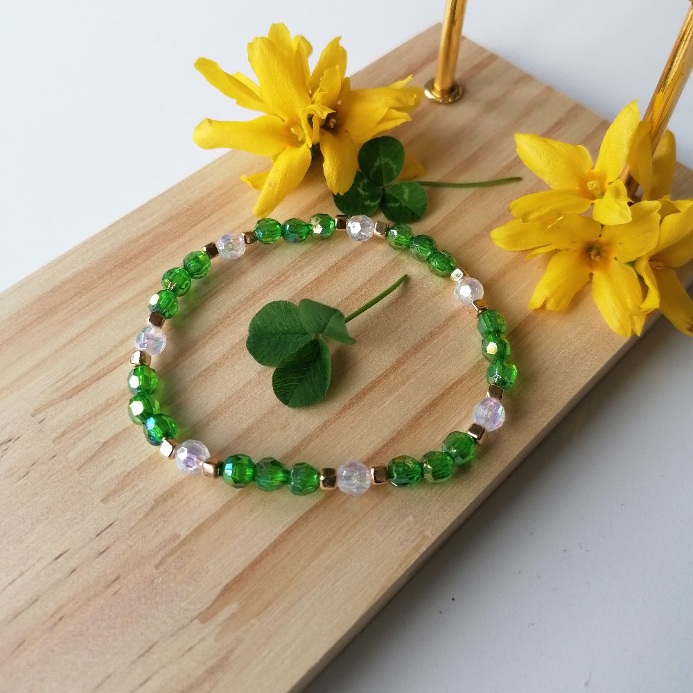Bracelet perle acrylique - Saint Patrick L3-1