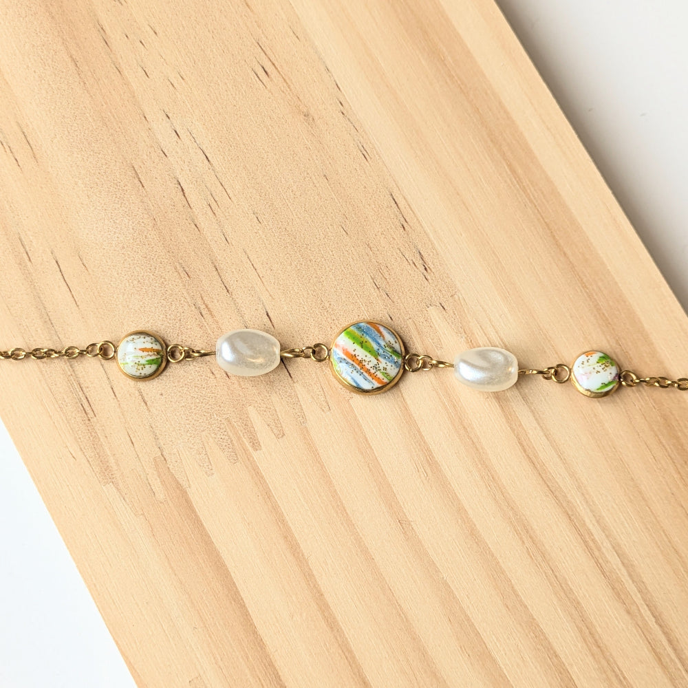 Bracelet incursion pâte polymère - Plaisir d'offrir - V16b