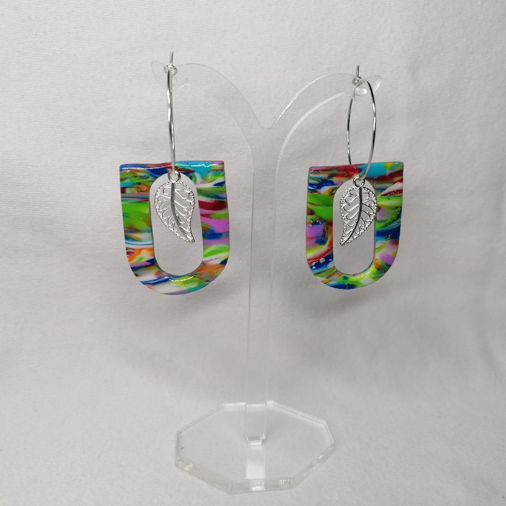 Boucle d'oreille _ "Pétillantes" Multi 3e
