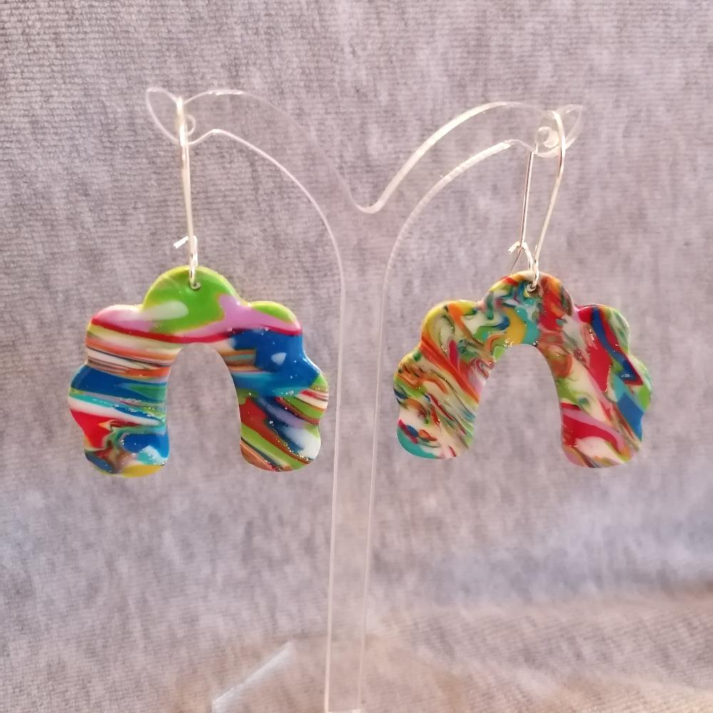 Boucle d'oreille _ "Pétillantes" Multi 5c