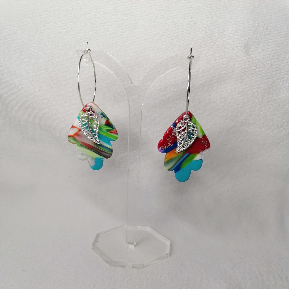 Boucle d'oreille _ "Pétillantes" Multi 6e