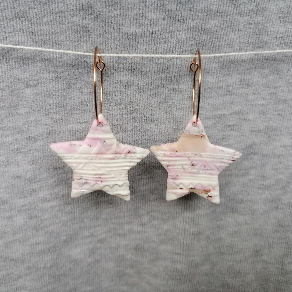 Boucle d'oreille _ "Pink Sweetness" 10b