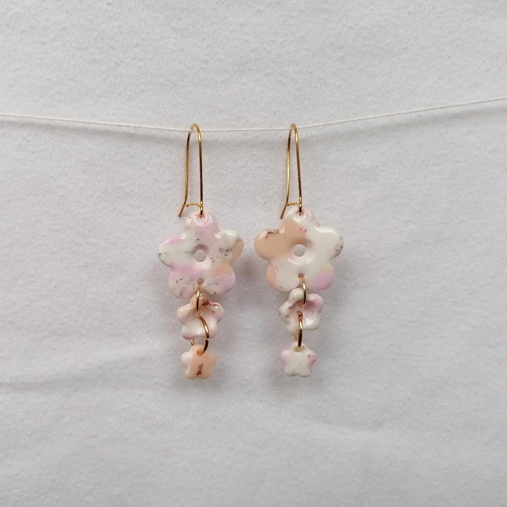 Boucle d'oreille _ "Pink Sweetness" 6c