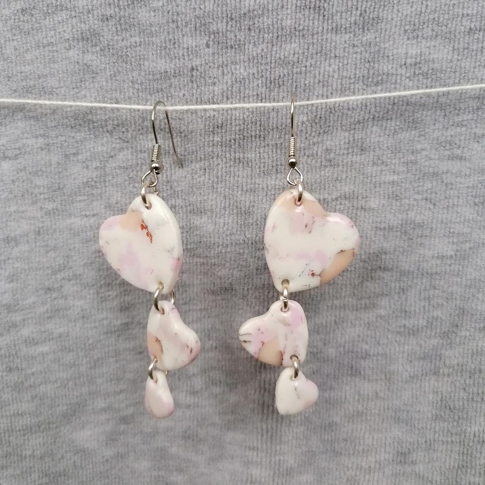 Boucle d'oreille _ "Pink Sweetness" 8b