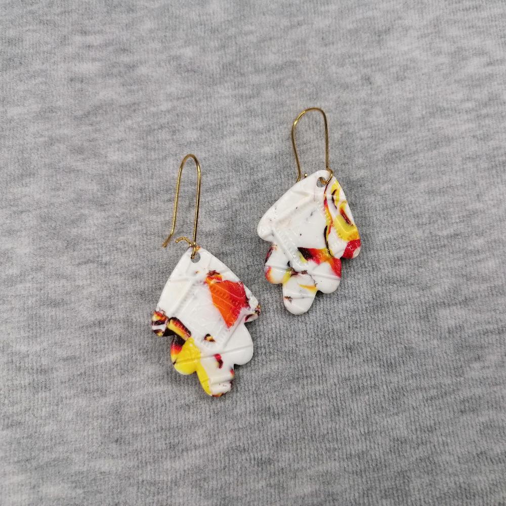 Boucle d'oreille _ "Terre de feu" 11b