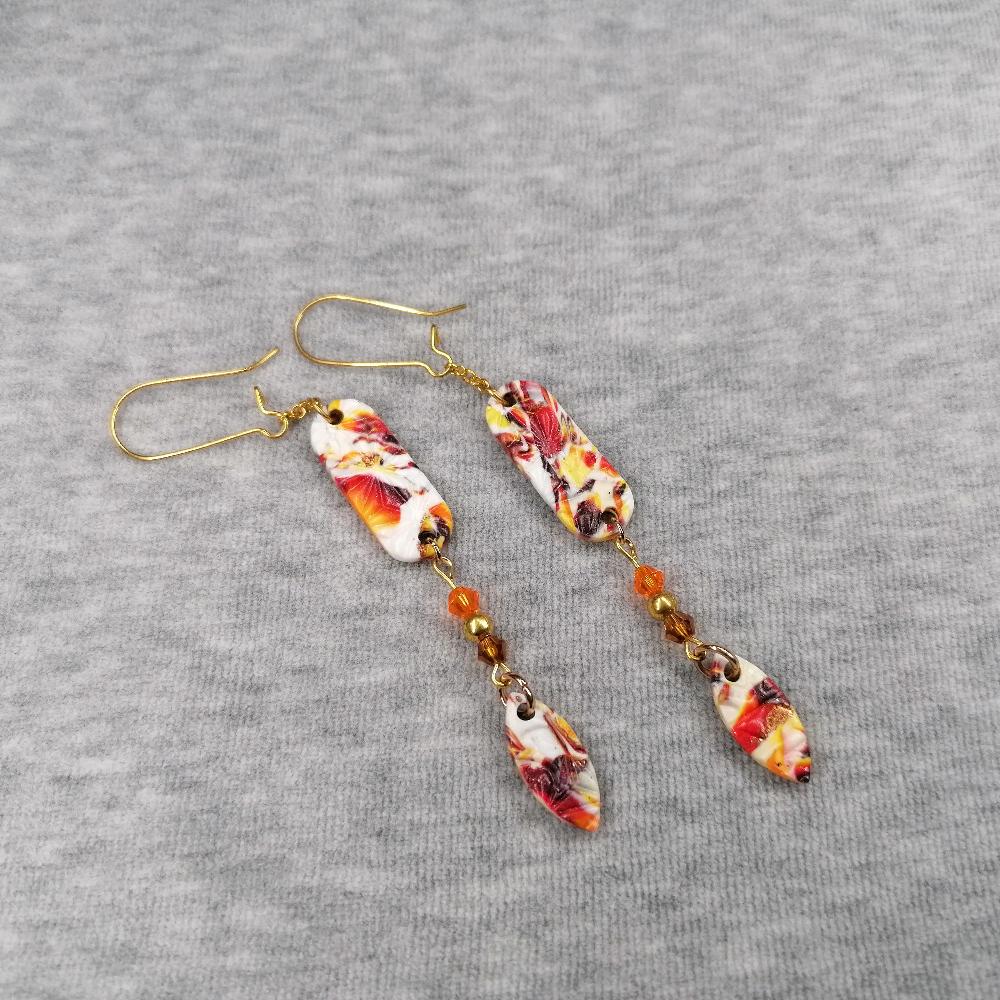 Boucle d'oreille _ "Terre de feu" 12b