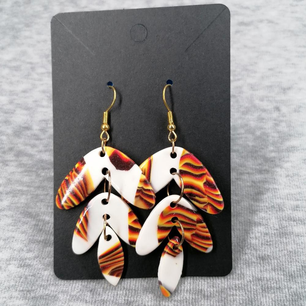 Boucle d'oreille _ "Terre de feu" 8b