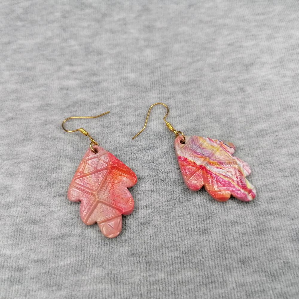 Boucle d'oreille _ "Terre de feu" 20b