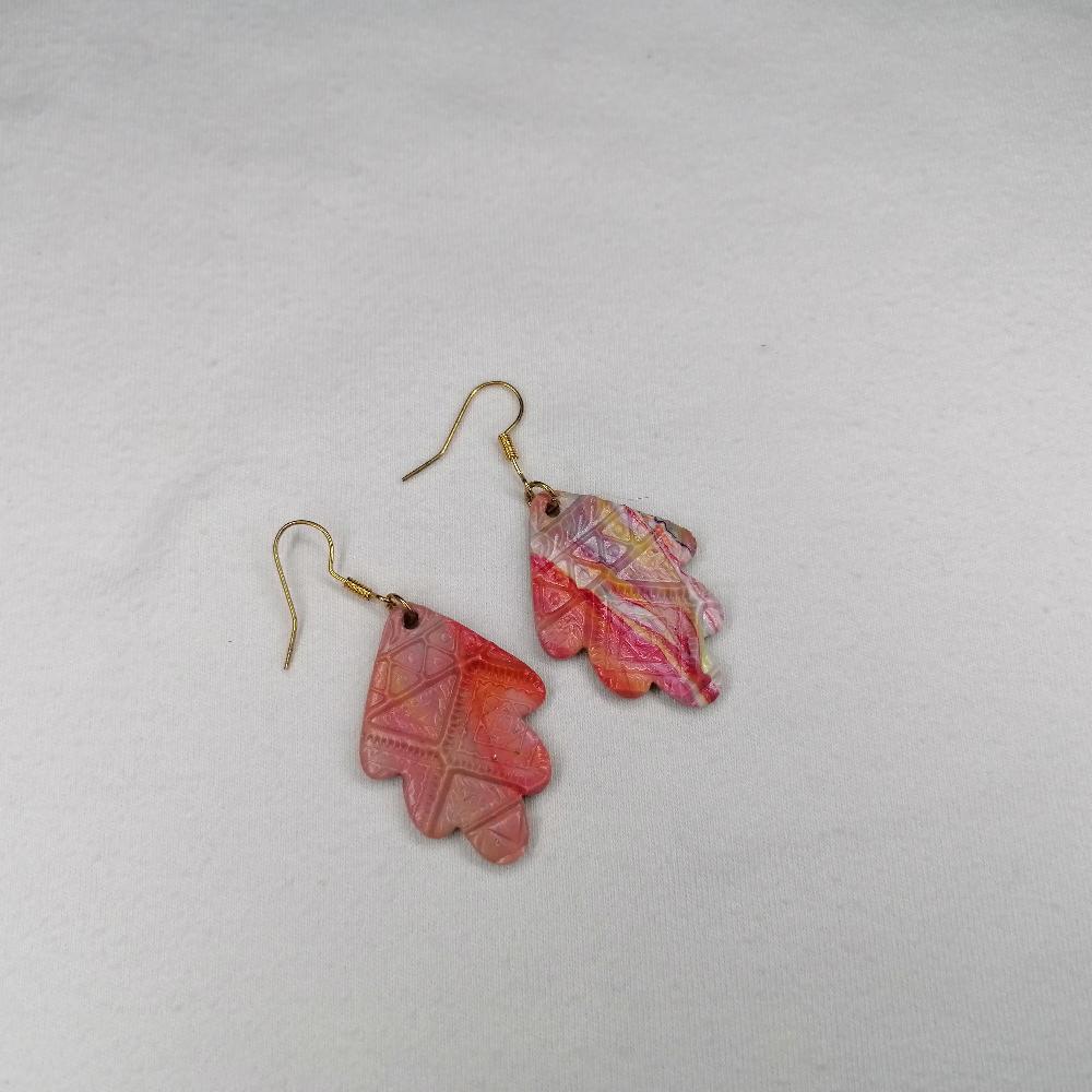 Boucle d'oreille _ "Terre de feu" 20c