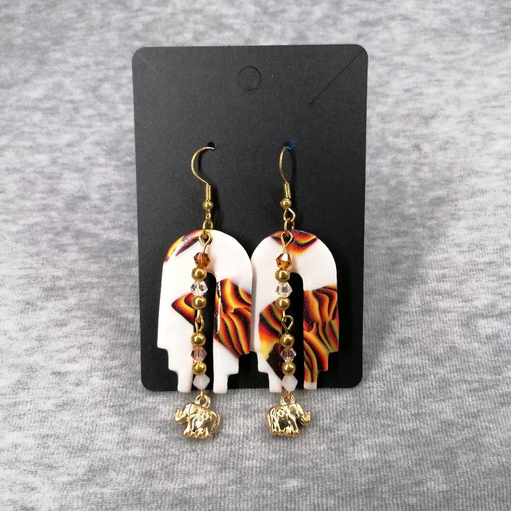 Boucle d'oreille _ "Terre de feu" 3b