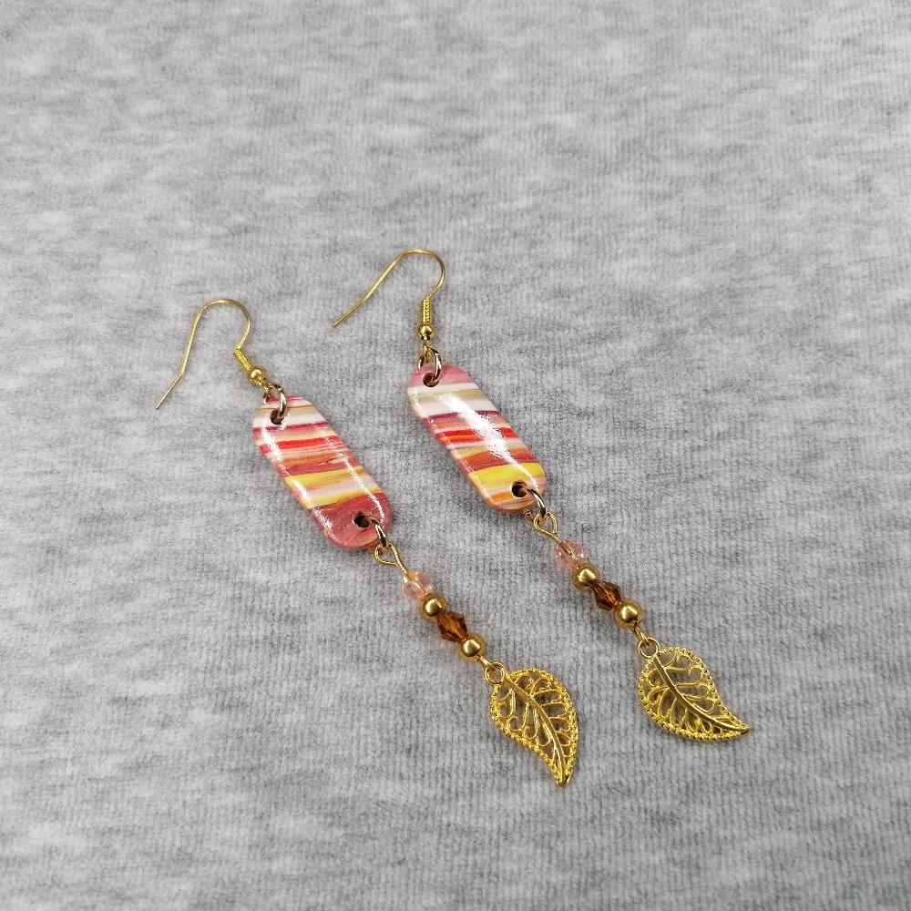 Boucle d'oreille _ "Terre de feu" 6b