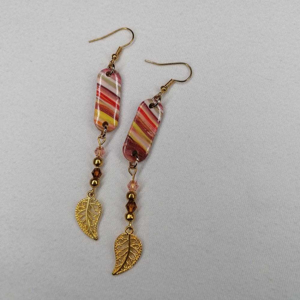Boucle d'oreille _ "Terre de feu" 6c