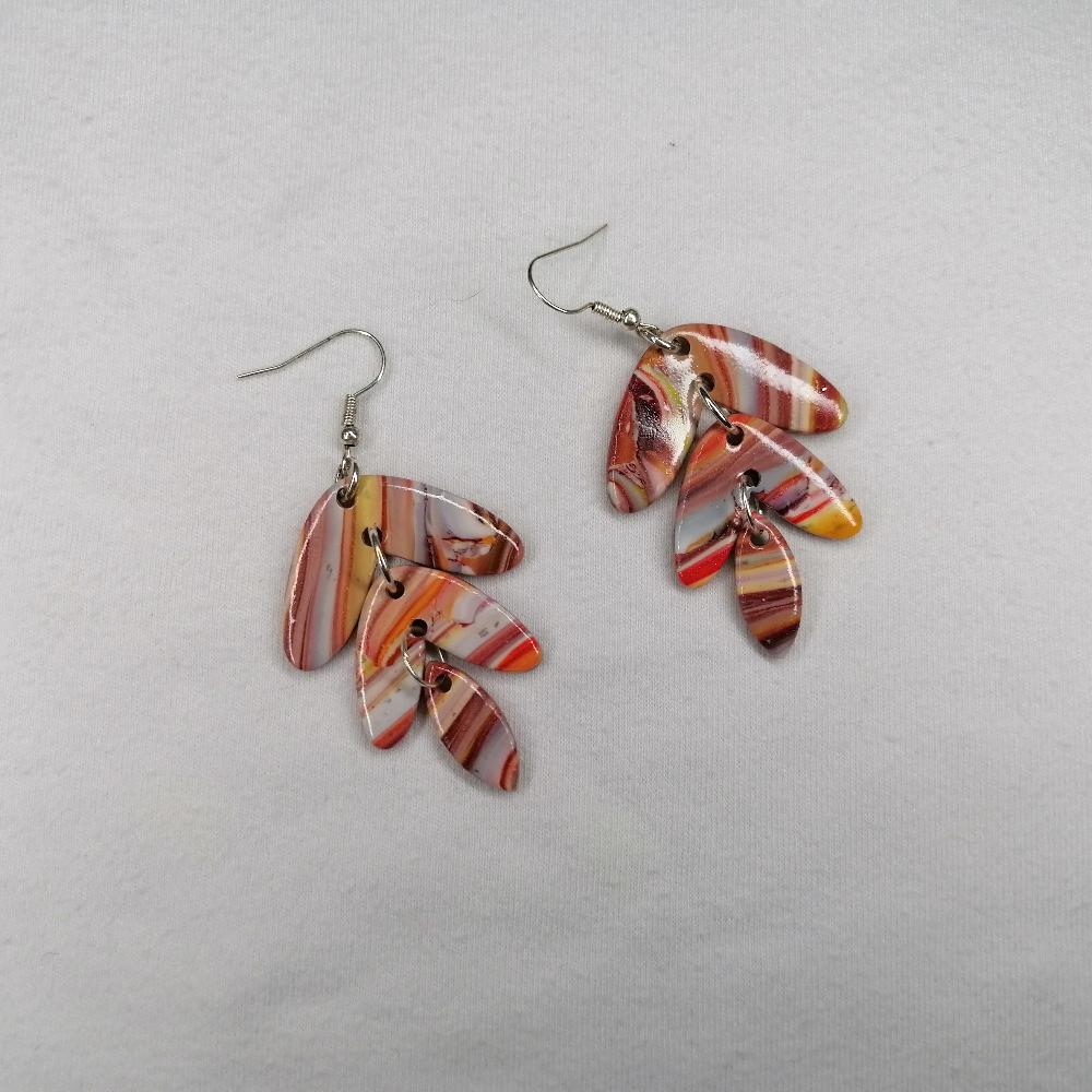 Boucle d'oreille _ "Terre de feu" 7c