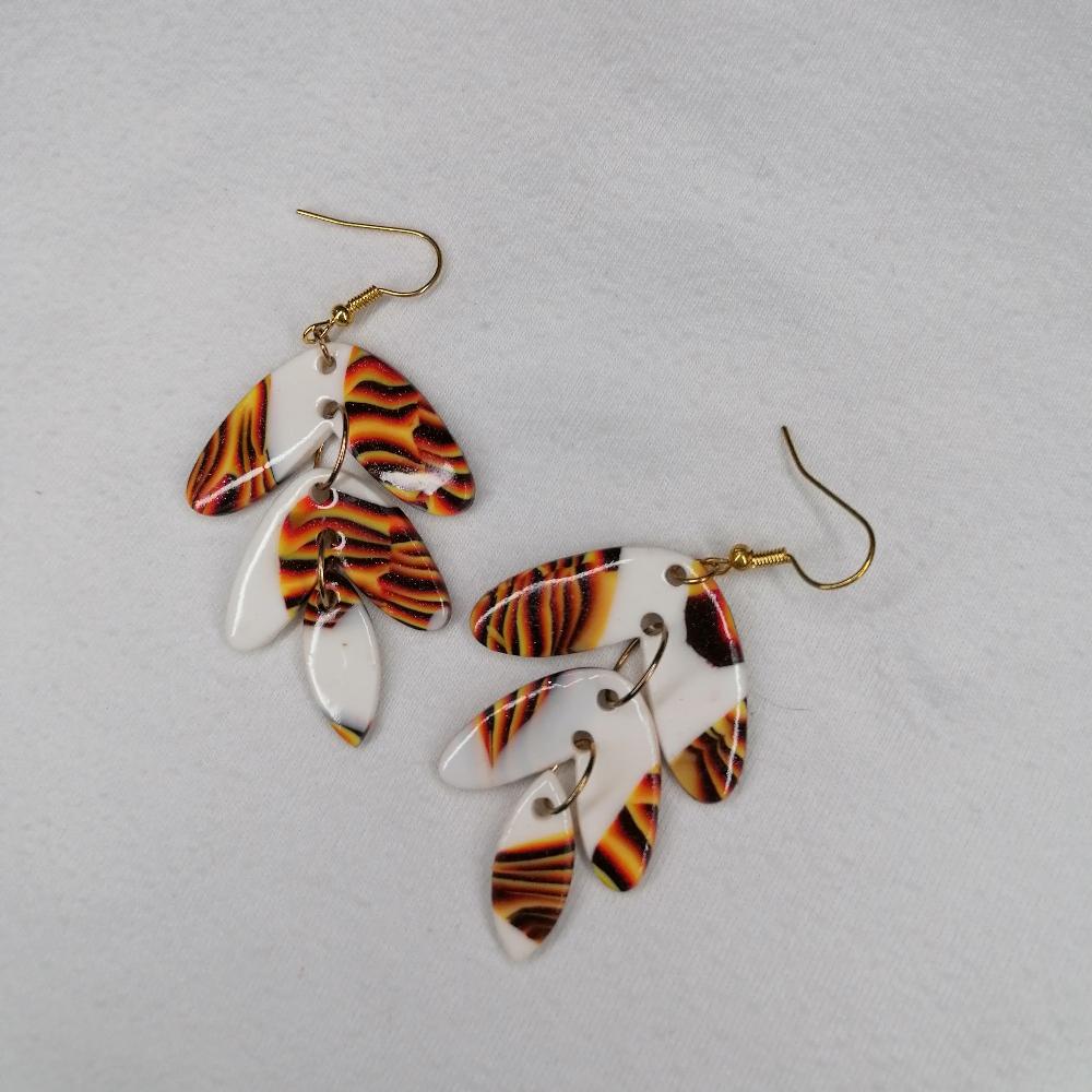 Boucle d'oreille _ "Terre de feu" 8c