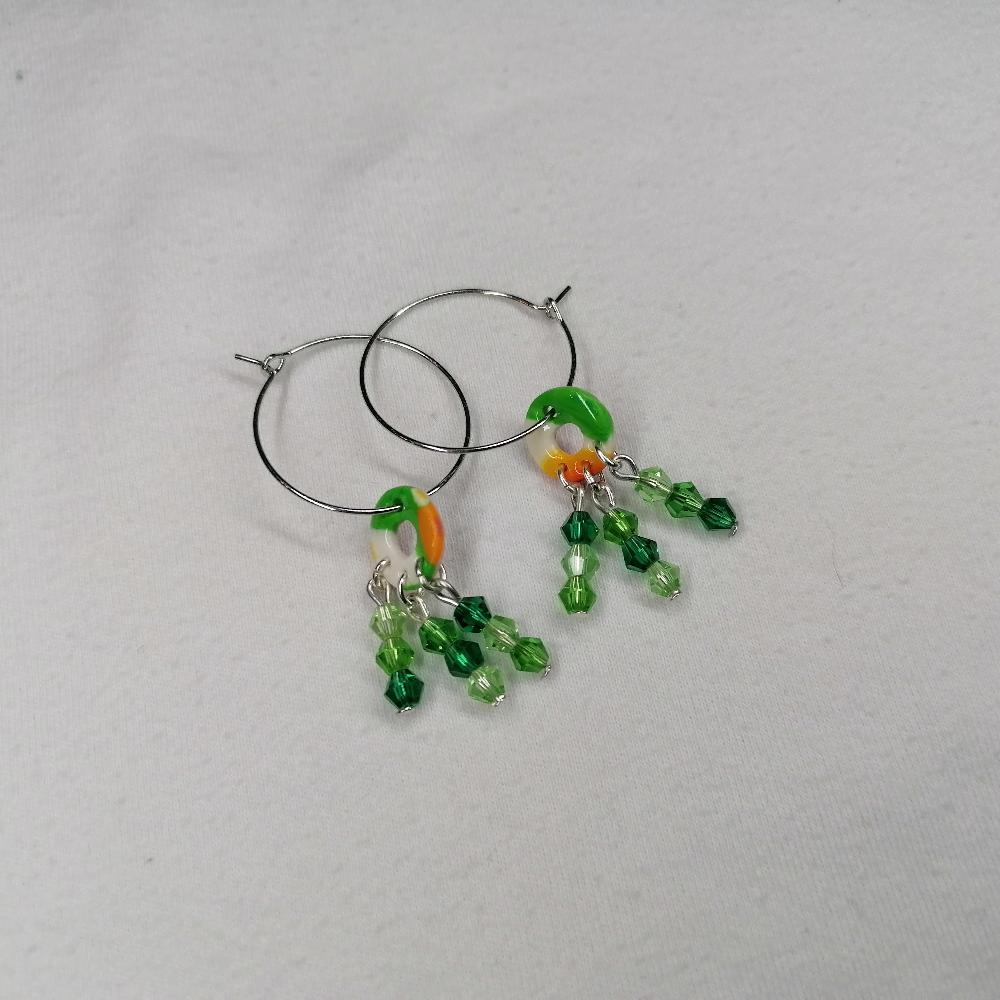 Boucle d'oreille _ "Tropiques" 11c