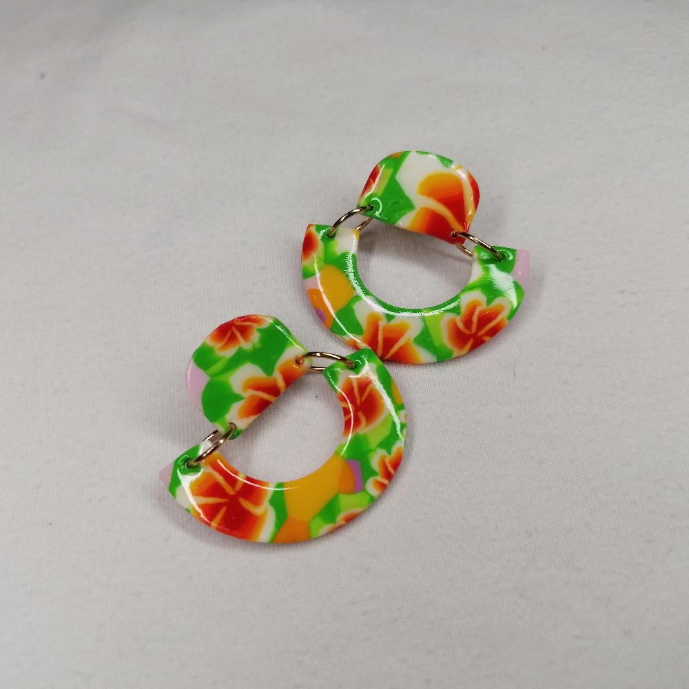 Boucle d'oreille _ "Tropiques" 15c