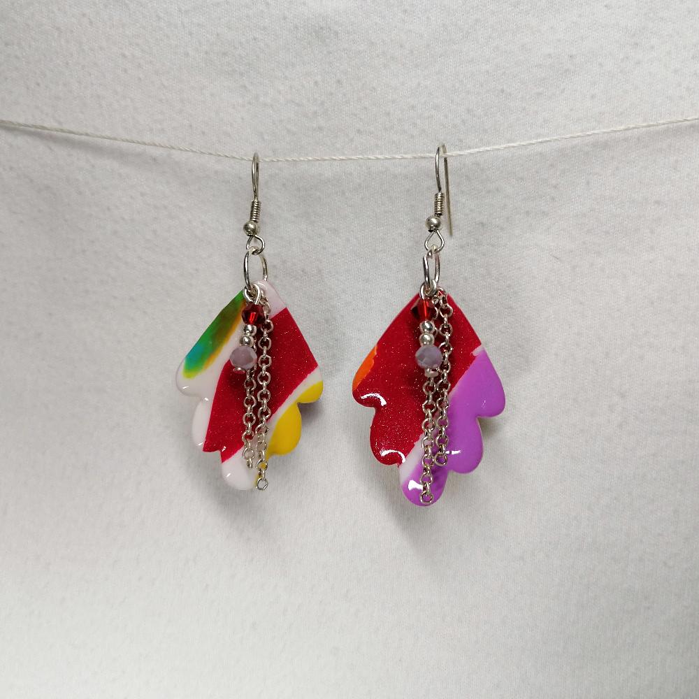 Boucle d'oreille _ "Arc en Ciel Touch" 5c
