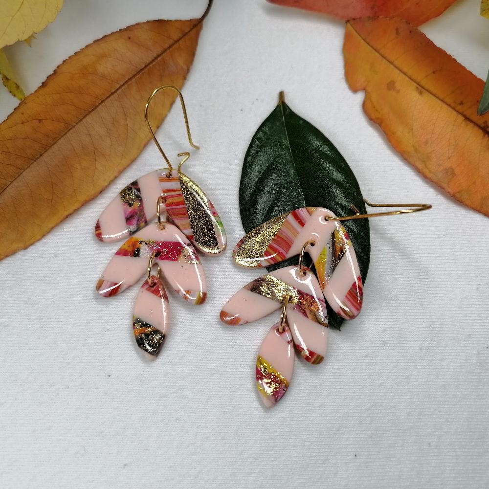 Boucle d'oreille _ "Eté Indien" 4b