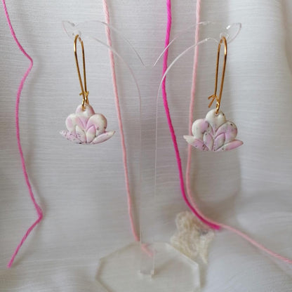 Boucle d'oreille _ "Pink Sweetness" 2a