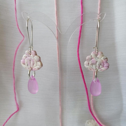 Boucle d'oreille _ "Pink Sweetness" 7a