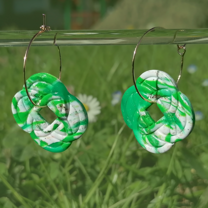 Boucle d'oreille polymère - Saint Patrick 10a