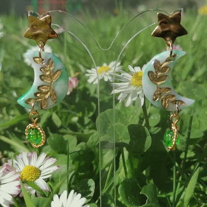 Boucle d'oreille polymère - Saint Patrick 23a