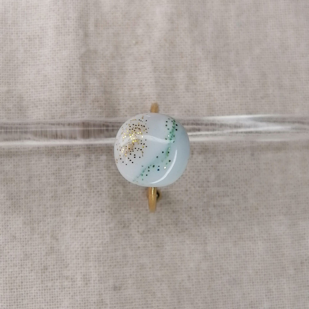 Bague ajustable polymère fait main - 1