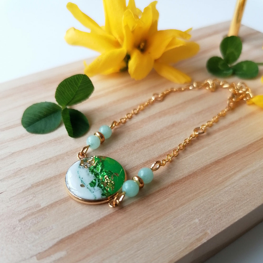 Bracelet perle acrylique - Saint Patrick L2-3