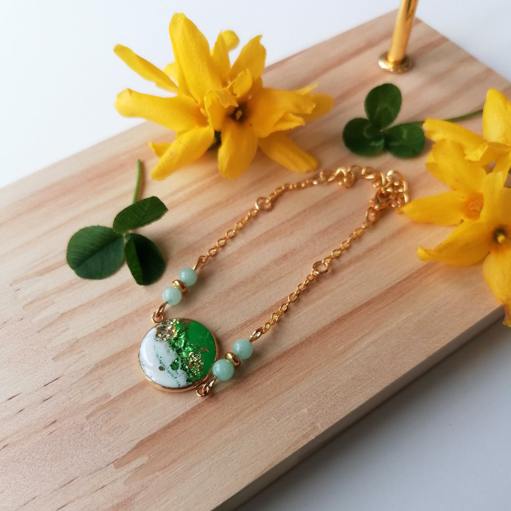 Bracelet perle acrylique - Saint Patrick L2-3