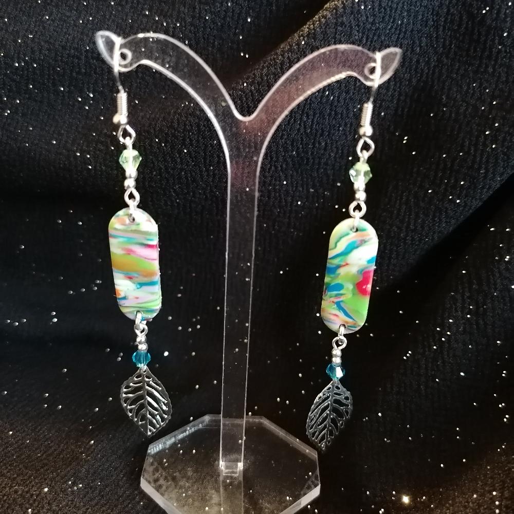 Boucle d'oreille _ "Pétillantes" Multi 12b