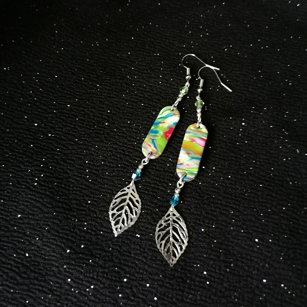 Boucle d'oreille _ "Pétillantes" Multi 12e