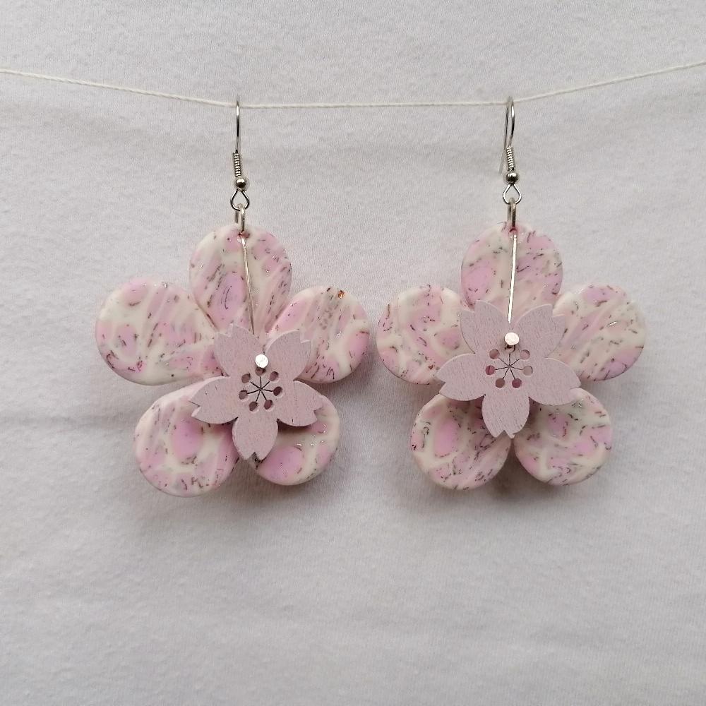 Boucle d'oreille _ "Pink Sweetness" 15c