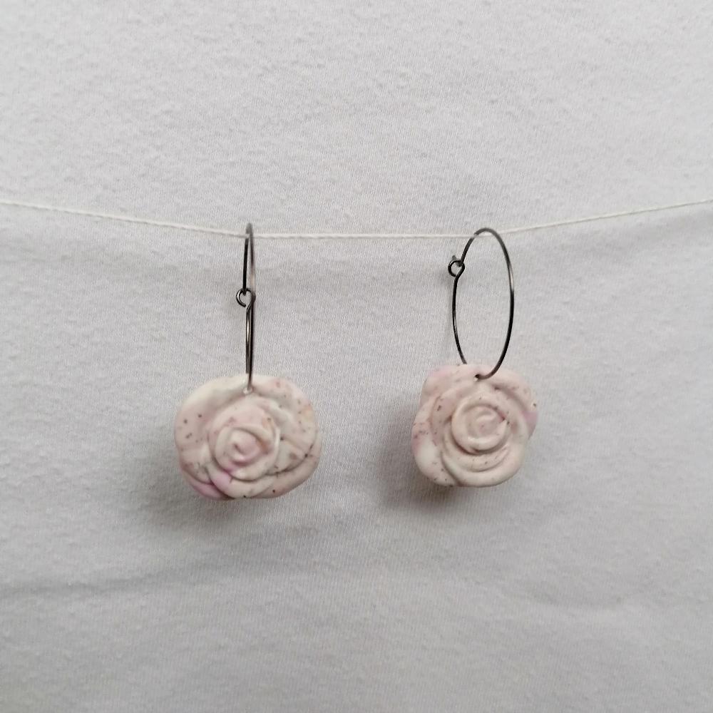 Boucle d'oreille _ "Pink Sweetness" 18c