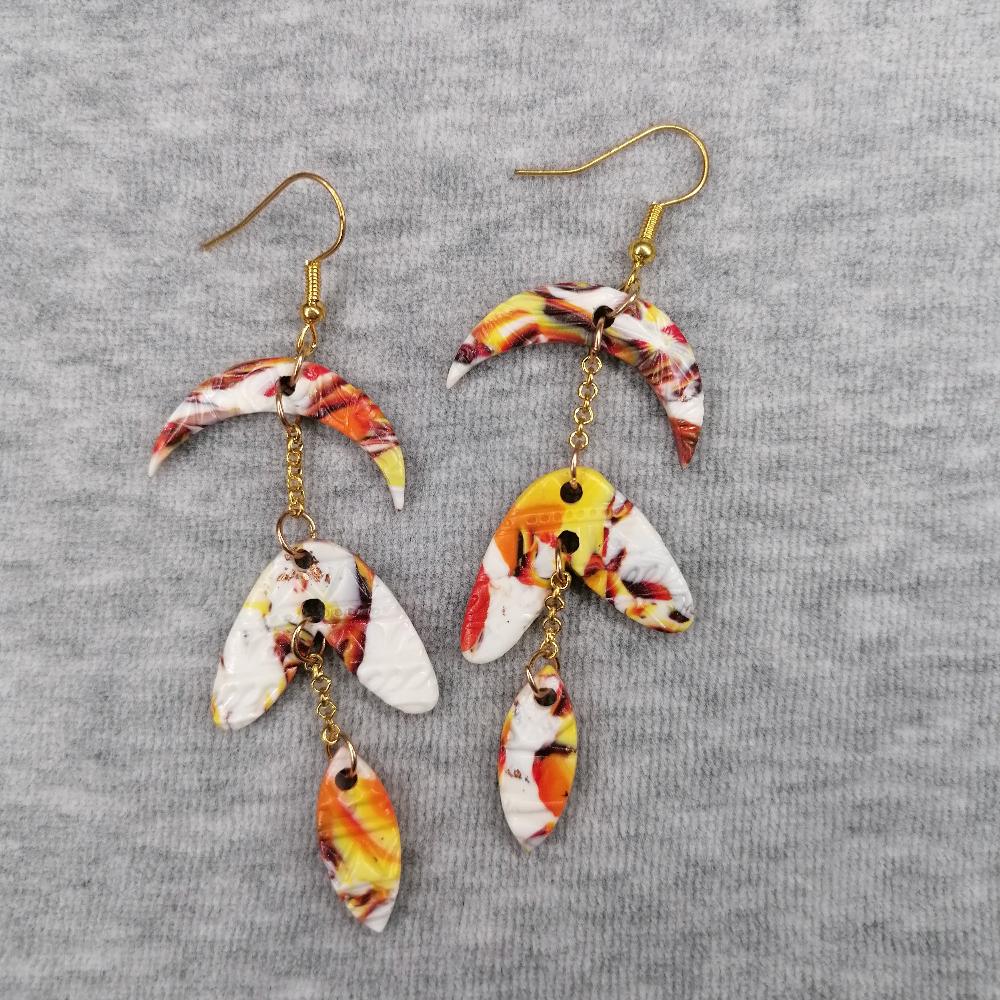 Boucle d'oreille _ "Terre de feu" 17b