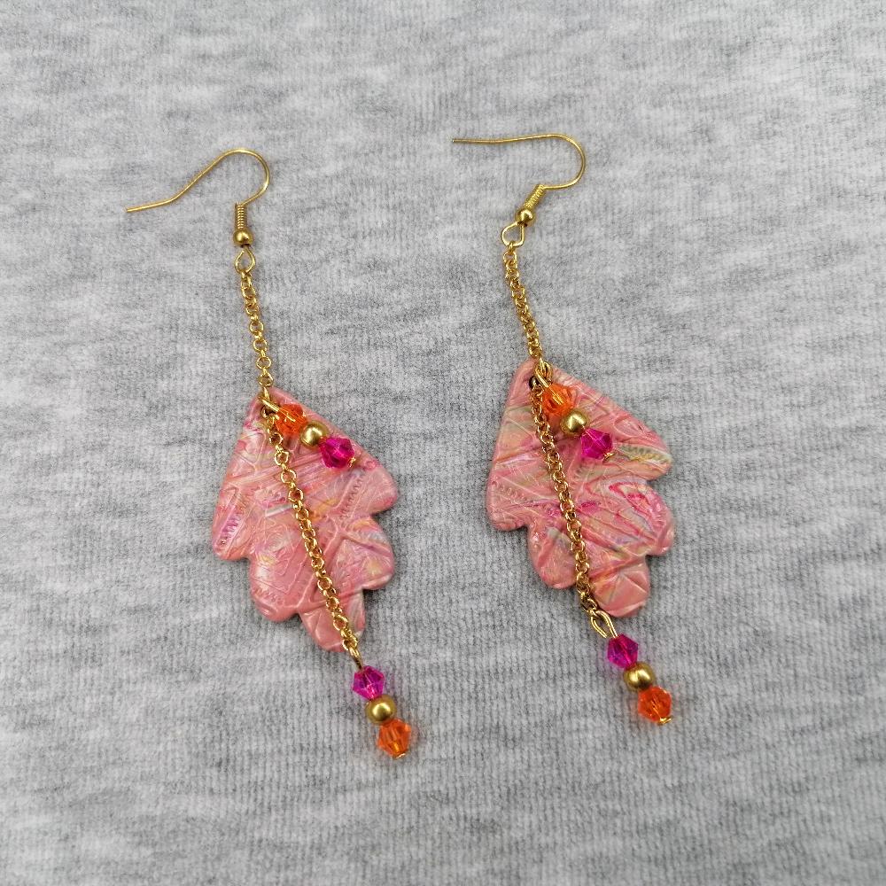 Boucle d'oreille _ "Terre de feu" 21b
