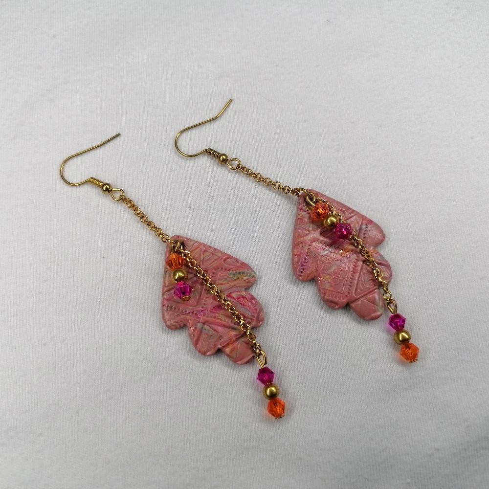 Boucle d'oreille _ "Terre de feu" 21c