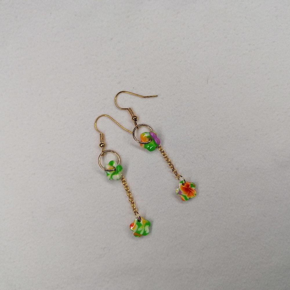 Boucle d'oreille _ "Tropiques" 2c