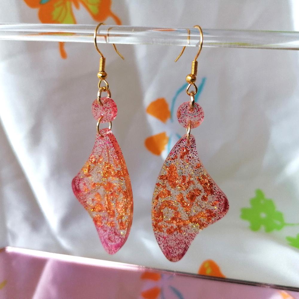 Boucle d'oreille _ "Papillons" 2a